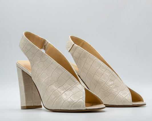 Sandalo Peep-Toe : Eleganza Cocco Chic