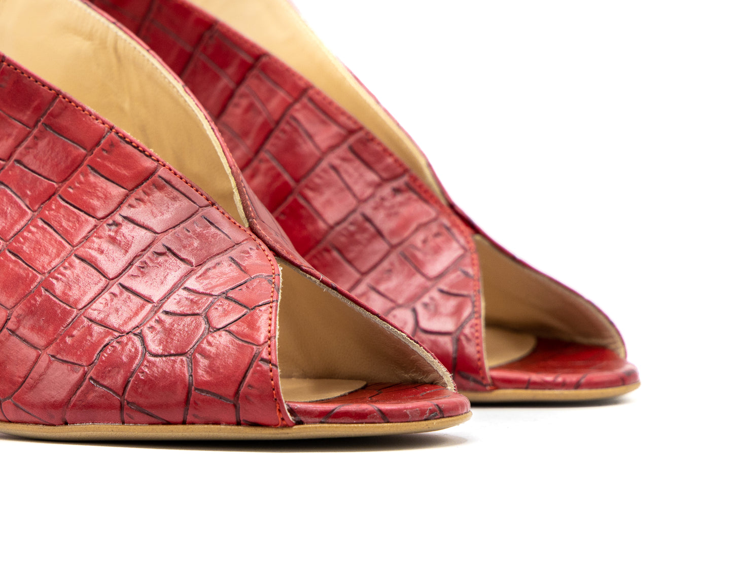 Sandalo Peep-Toe : Rosso Passione Cocco