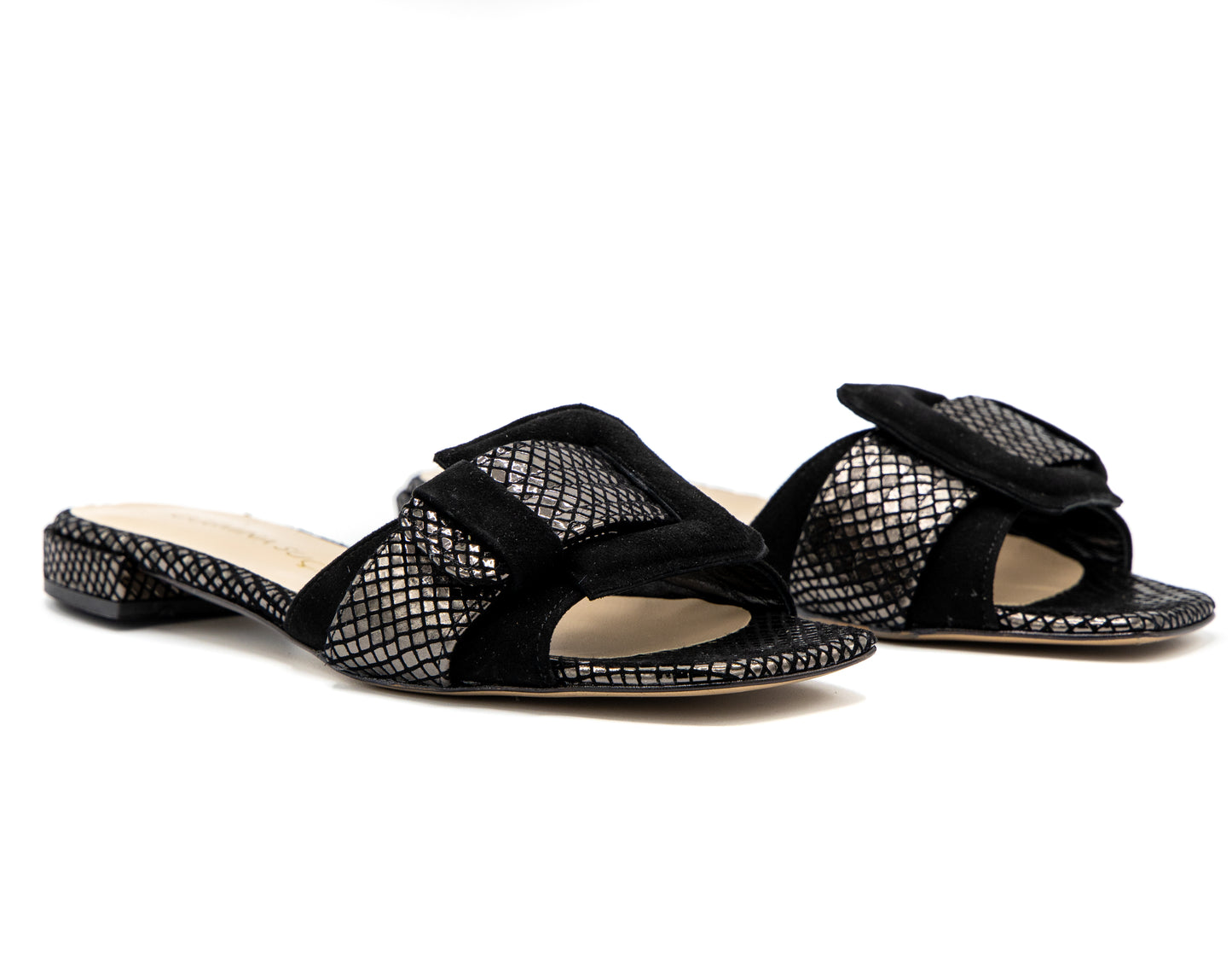 Mules: Fascino Nero e Argento Effetto Rettile